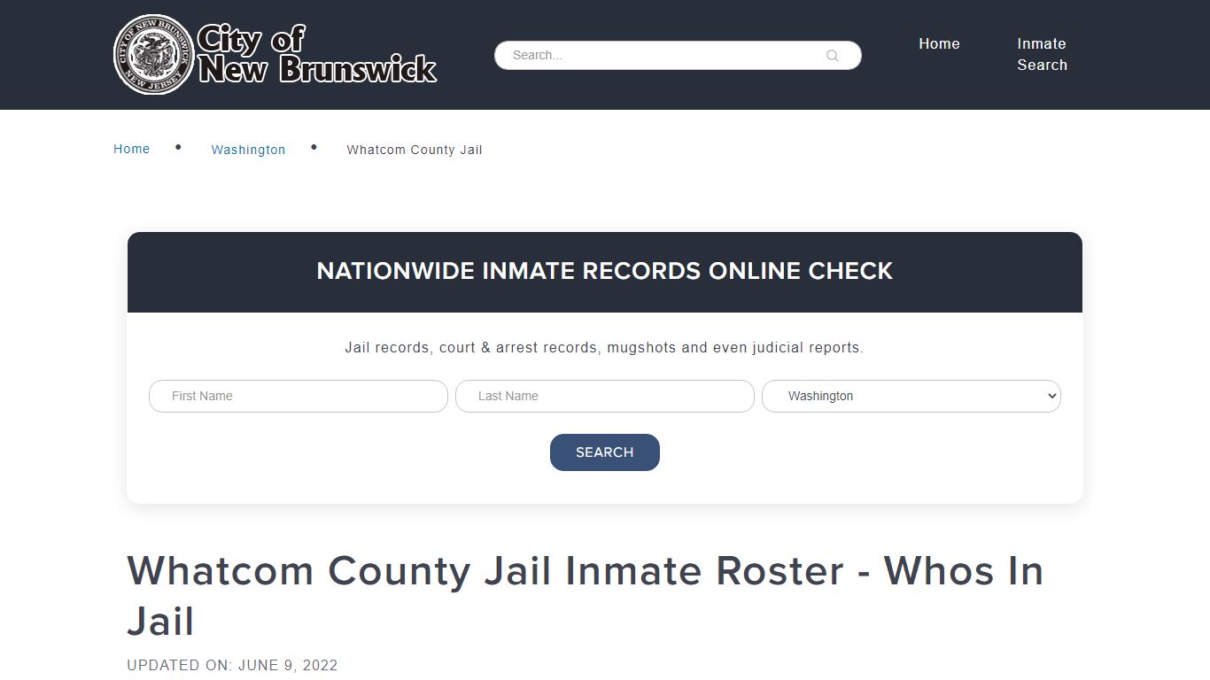 Whatcom County Jail Inmate Roster - Whos In Jail - New Brunswick